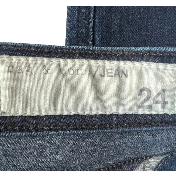 Rag & Bone 10 Inch Skinny Jeans Dark Wash Stretch Size 24 MSRP $195 - Picture 7 of 15